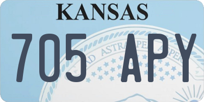 KS license plate 705APY