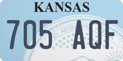 KS license plate 705AQF