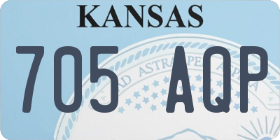 KS license plate 705AQP