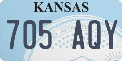 KS license plate 705AQY