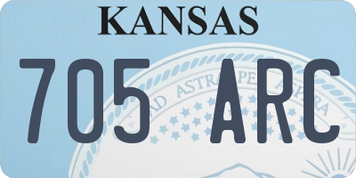 KS license plate 705ARC