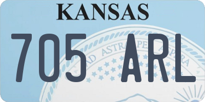 KS license plate 705ARL