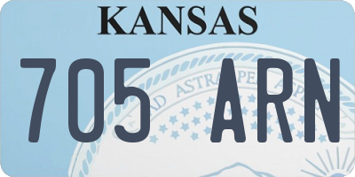 KS license plate 705ARN