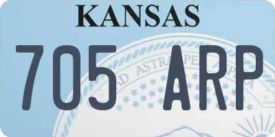 KS license plate 705ARP