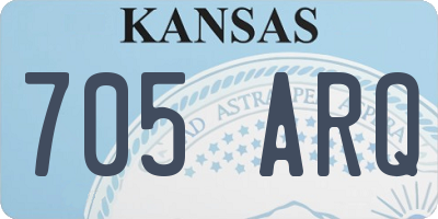KS license plate 705ARQ