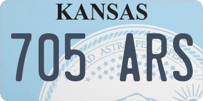 KS license plate 705ARS