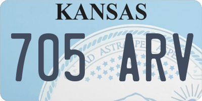 KS license plate 705ARV