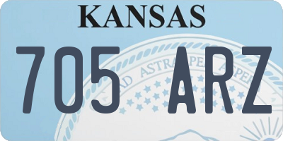 KS license plate 705ARZ