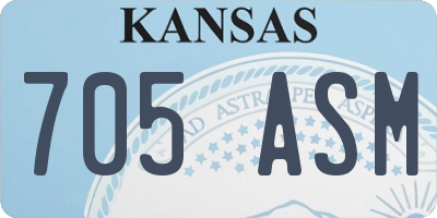 KS license plate 705ASM