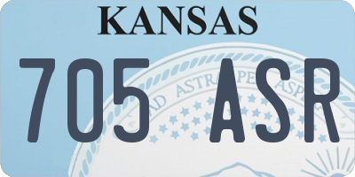 KS license plate 705ASR