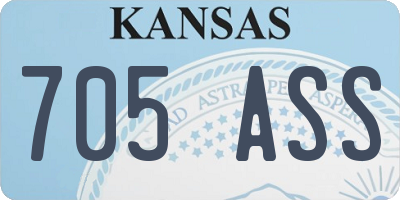 KS license plate 705ASS