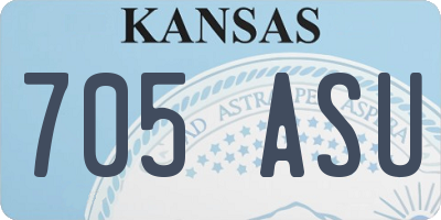 KS license plate 705ASU