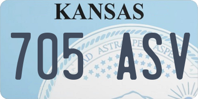 KS license plate 705ASV
