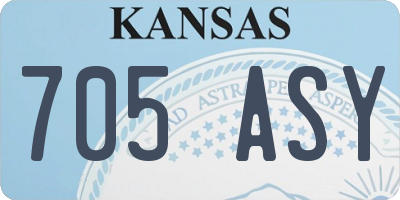 KS license plate 705ASY