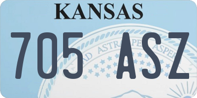 KS license plate 705ASZ