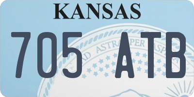 KS license plate 705ATB
