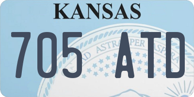 KS license plate 705ATD