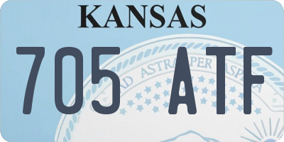 KS license plate 705ATF