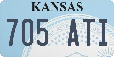 KS license plate 705ATI