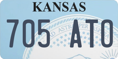 KS license plate 705ATO