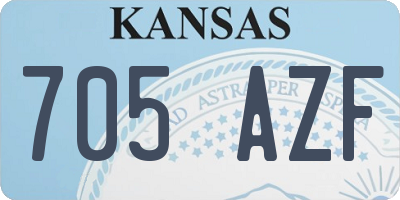 KS license plate 705AZF