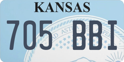 KS license plate 705BBI