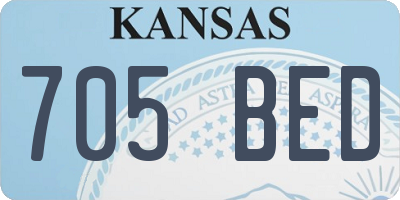 KS license plate 705BED