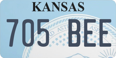 KS license plate 705BEE