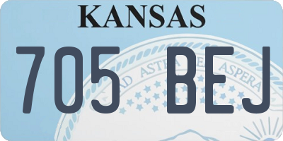 KS license plate 705BEJ