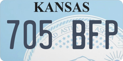KS license plate 705BFP