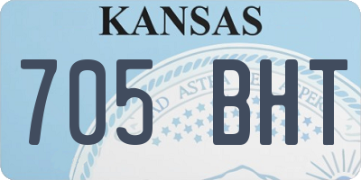KS license plate 705BHT