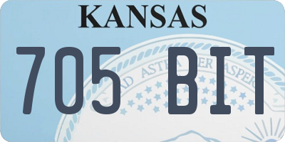 KS license plate 705BIT