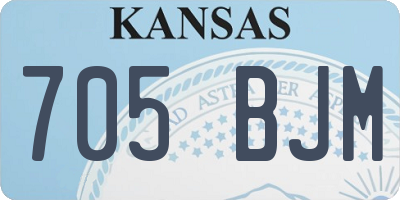 KS license plate 705BJM
