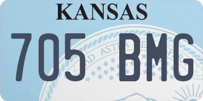 KS license plate 705BMG