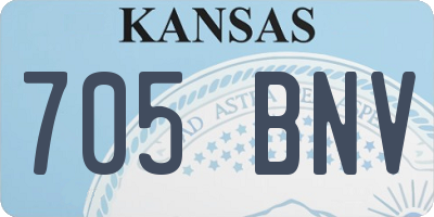 KS license plate 705BNV