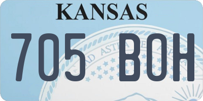 KS license plate 705BOH