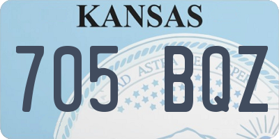 KS license plate 705BQZ
