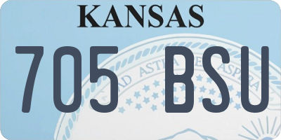 KS license plate 705BSU