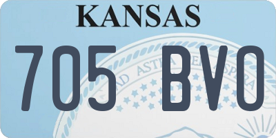 KS license plate 705BVO
