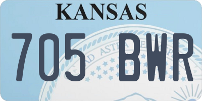 KS license plate 705BWR