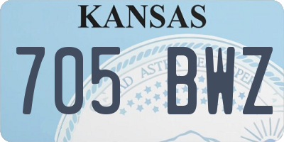 KS license plate 705BWZ
