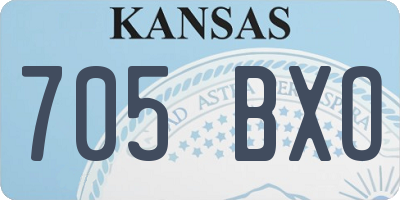 KS license plate 705BXO
