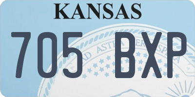 KS license plate 705BXP