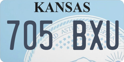 KS license plate 705BXU