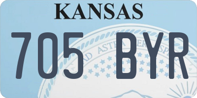 KS license plate 705BYR