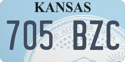 KS license plate 705BZC
