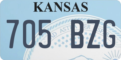 KS license plate 705BZG