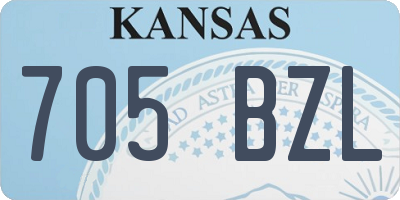 KS license plate 705BZL