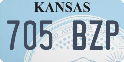 KS license plate 705BZP