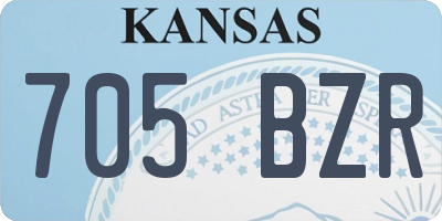 KS license plate 705BZR